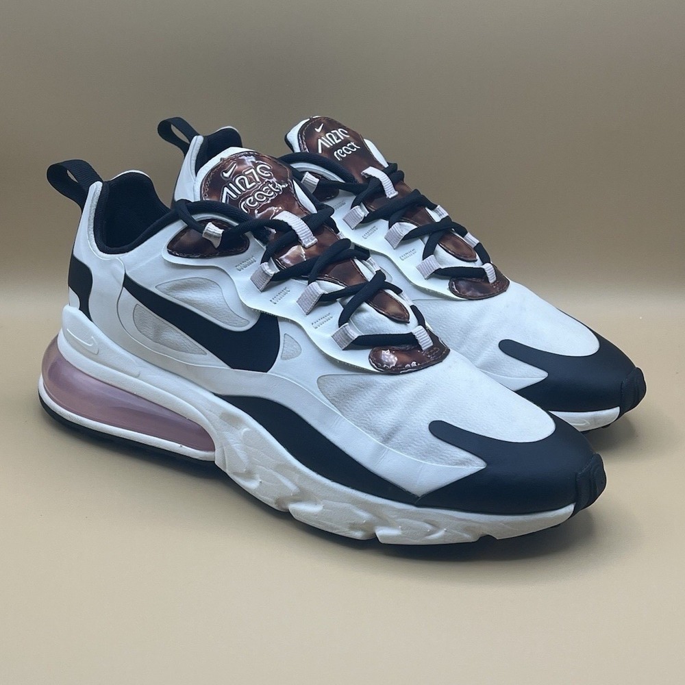 2019 Nike Air Max 270 React Beige Pink Running Shoes - Women's Size 9.5 USED